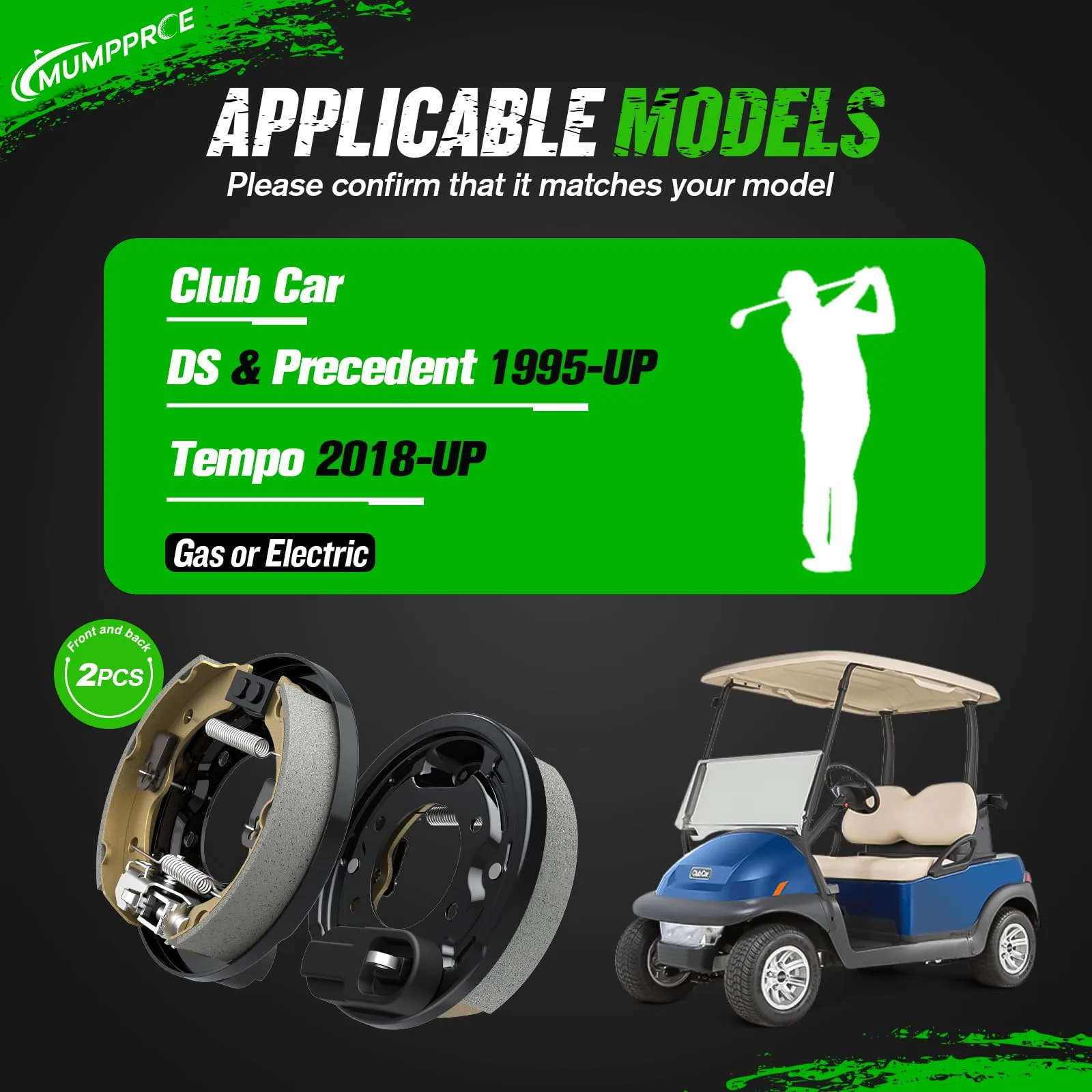 MUMPPRCE Rear Brake Assembly for Club Car DS and Tempo image 4