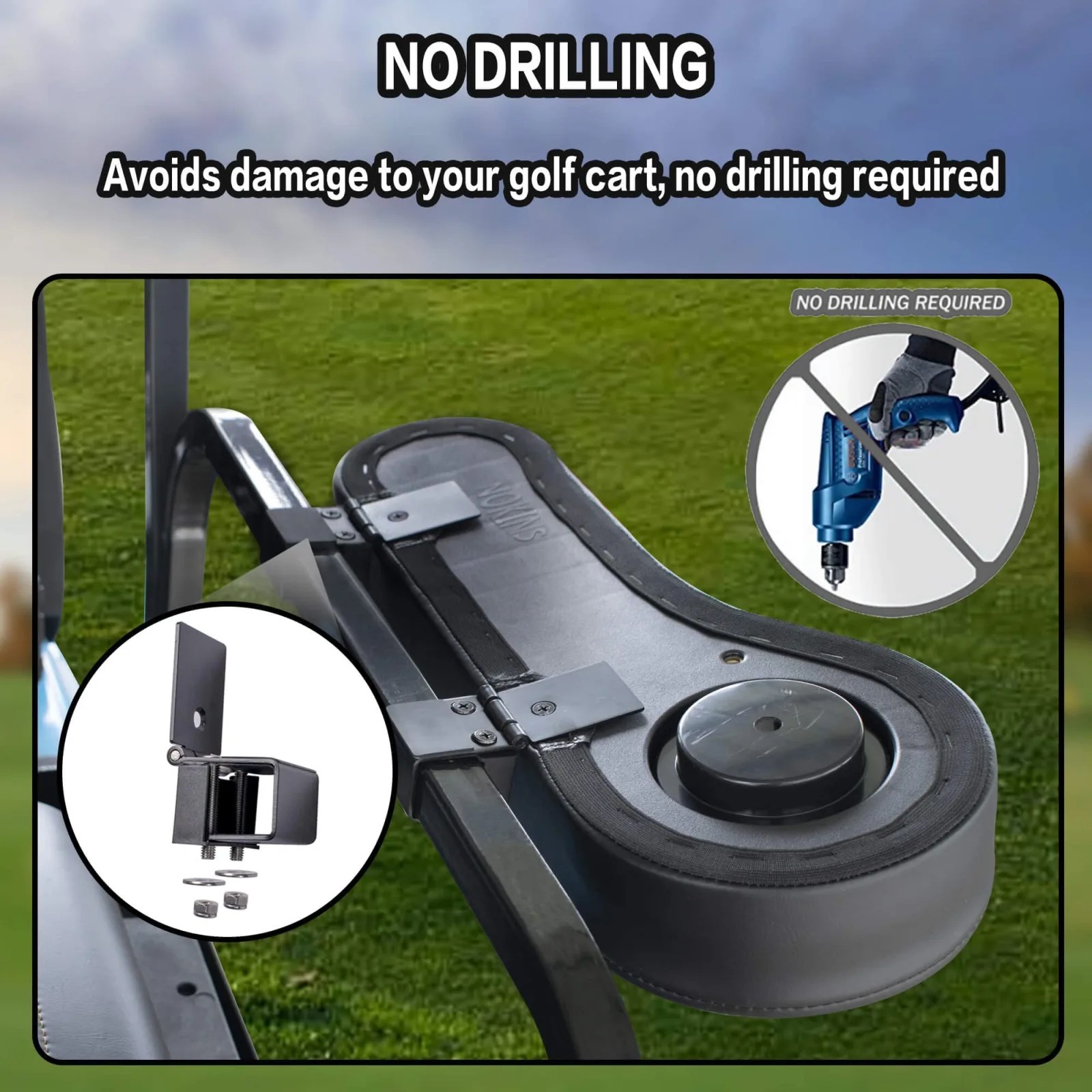 NOKINS NKSARM004 Diamond Folding Golf Cart Armrest image 4