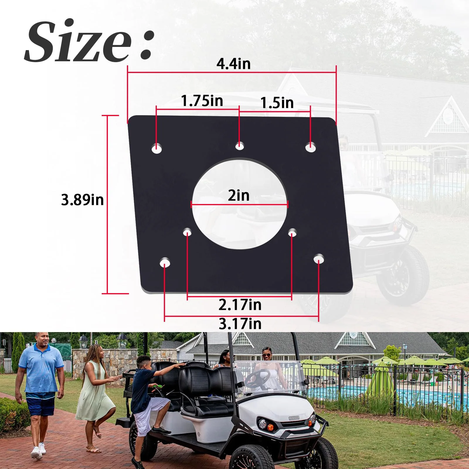XYgdhqpt E-Z-GO Charger Port Cover Plate Adapter image 3
