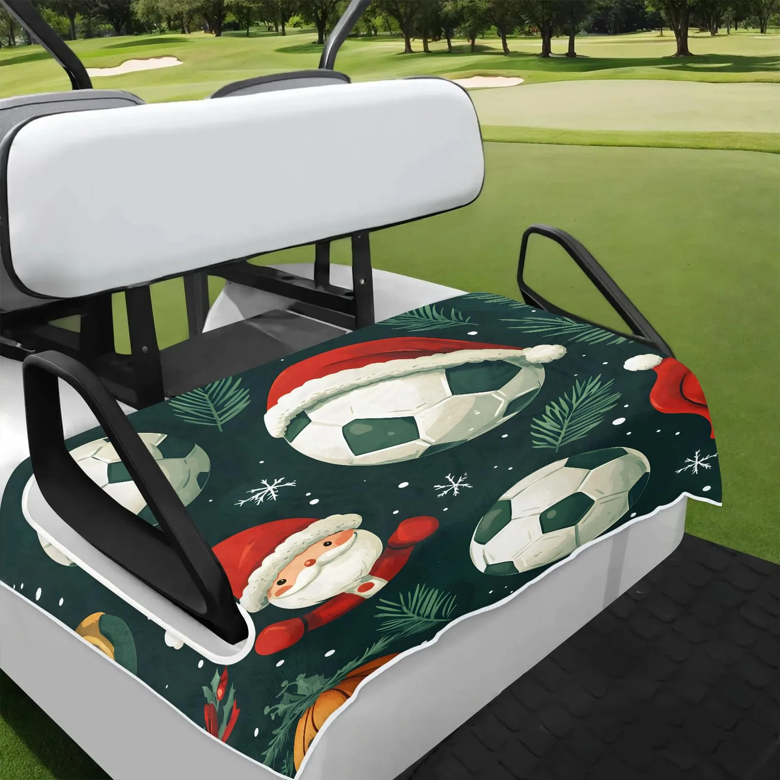 Tiveruda Golf Cart Seat Cover Blanket for Double Seats