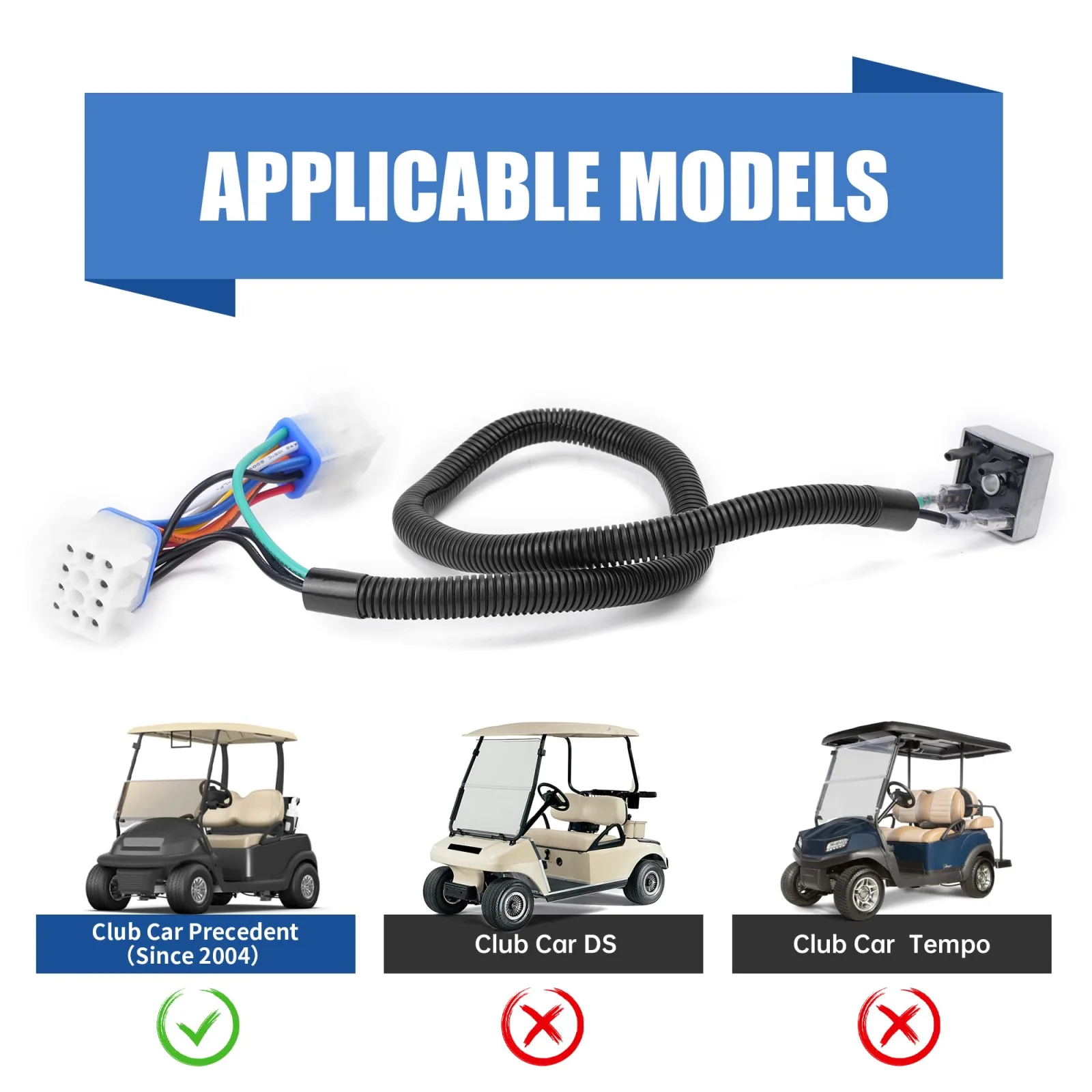 10L0L Harness Adapter for Club Car Precedent Gas Golf Carts image 4