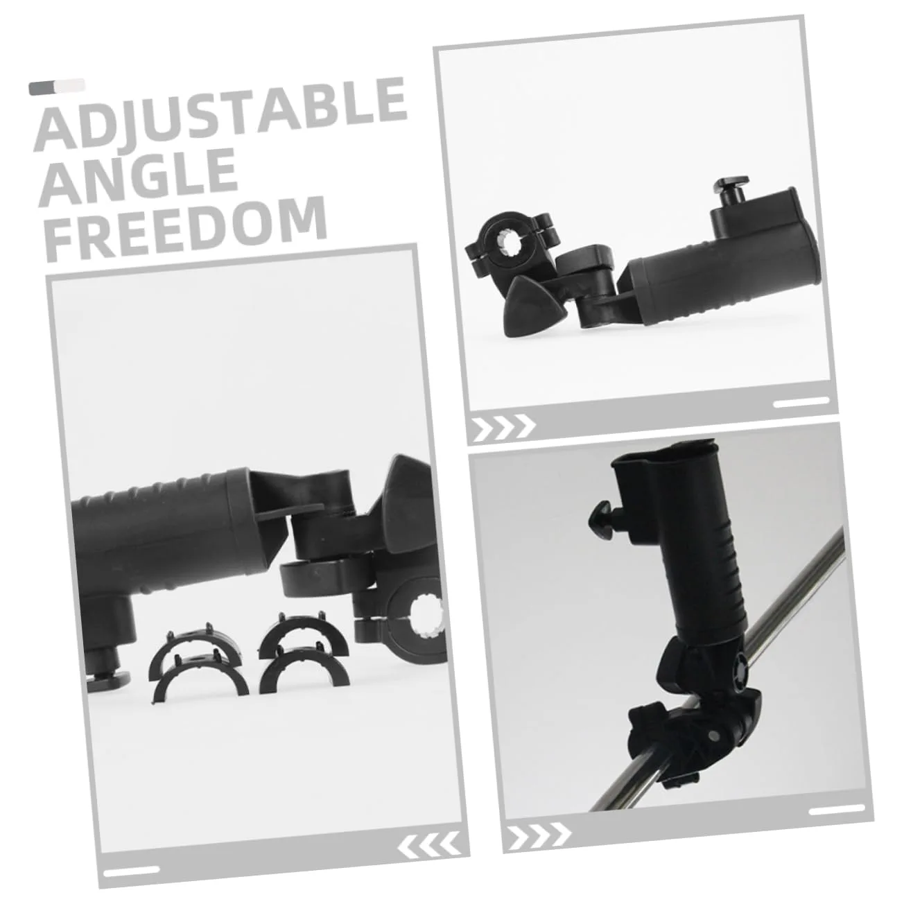 Happyyami Adjustable Golf Cart Umbrella Holder, Black image 3