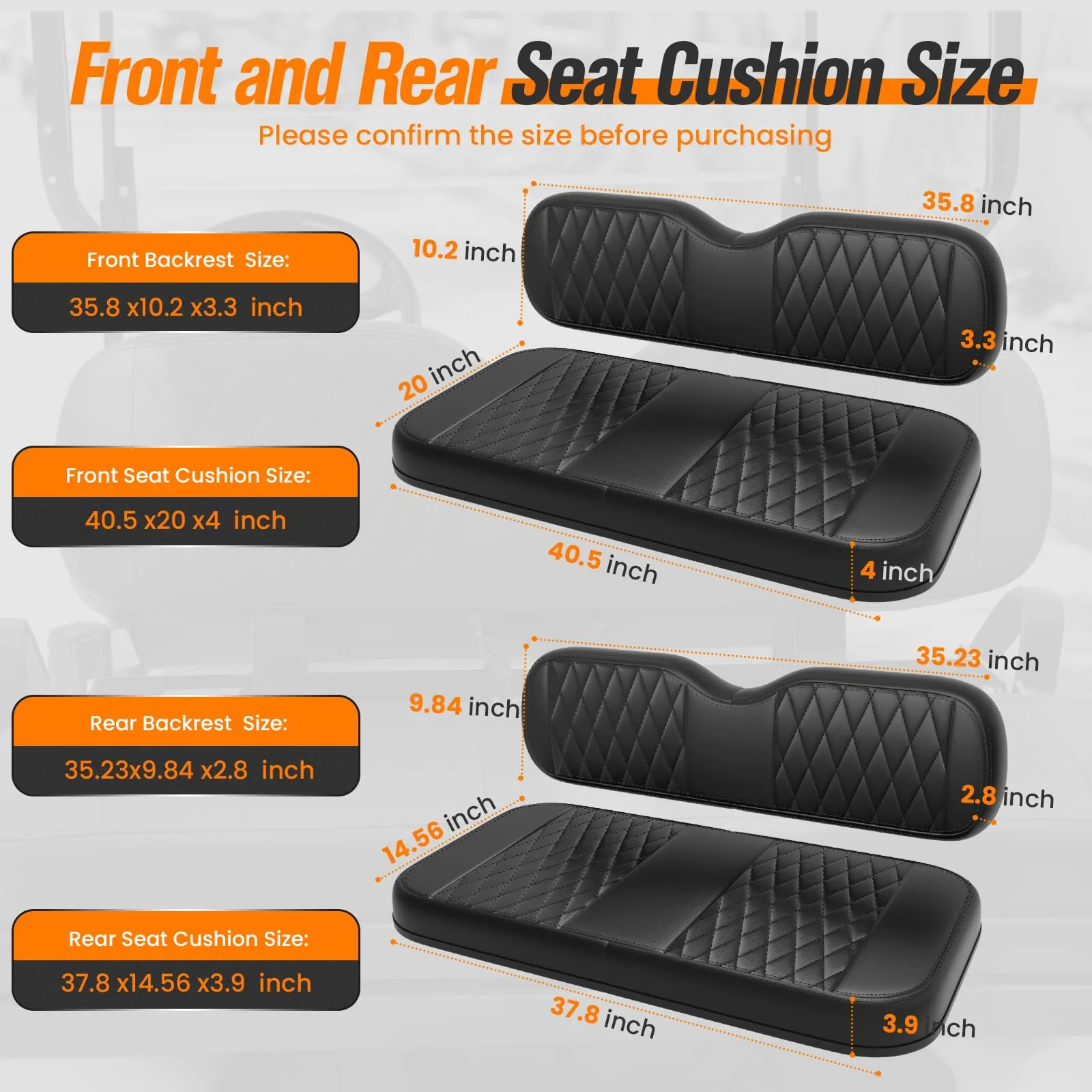 GODCTSUP E-Z-GO TXT & Medalist Seat Cushion Kit image 3