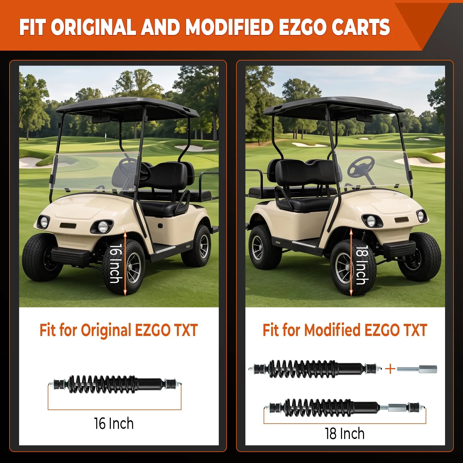 Abliseoum Heavy-Duty Shocks for E-Z-GO TXT & Medalist image 4