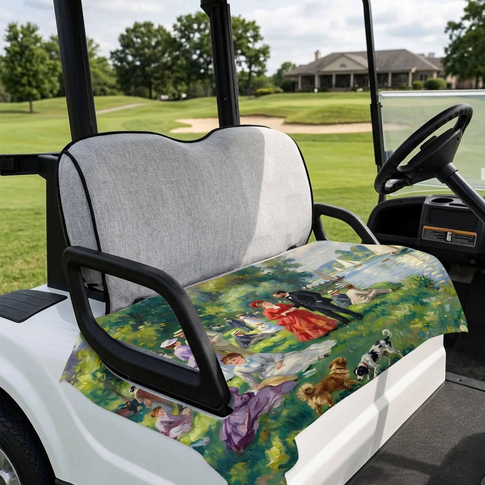DecorLovee Golf Cart Seat Cover with Armrest Openings image 4