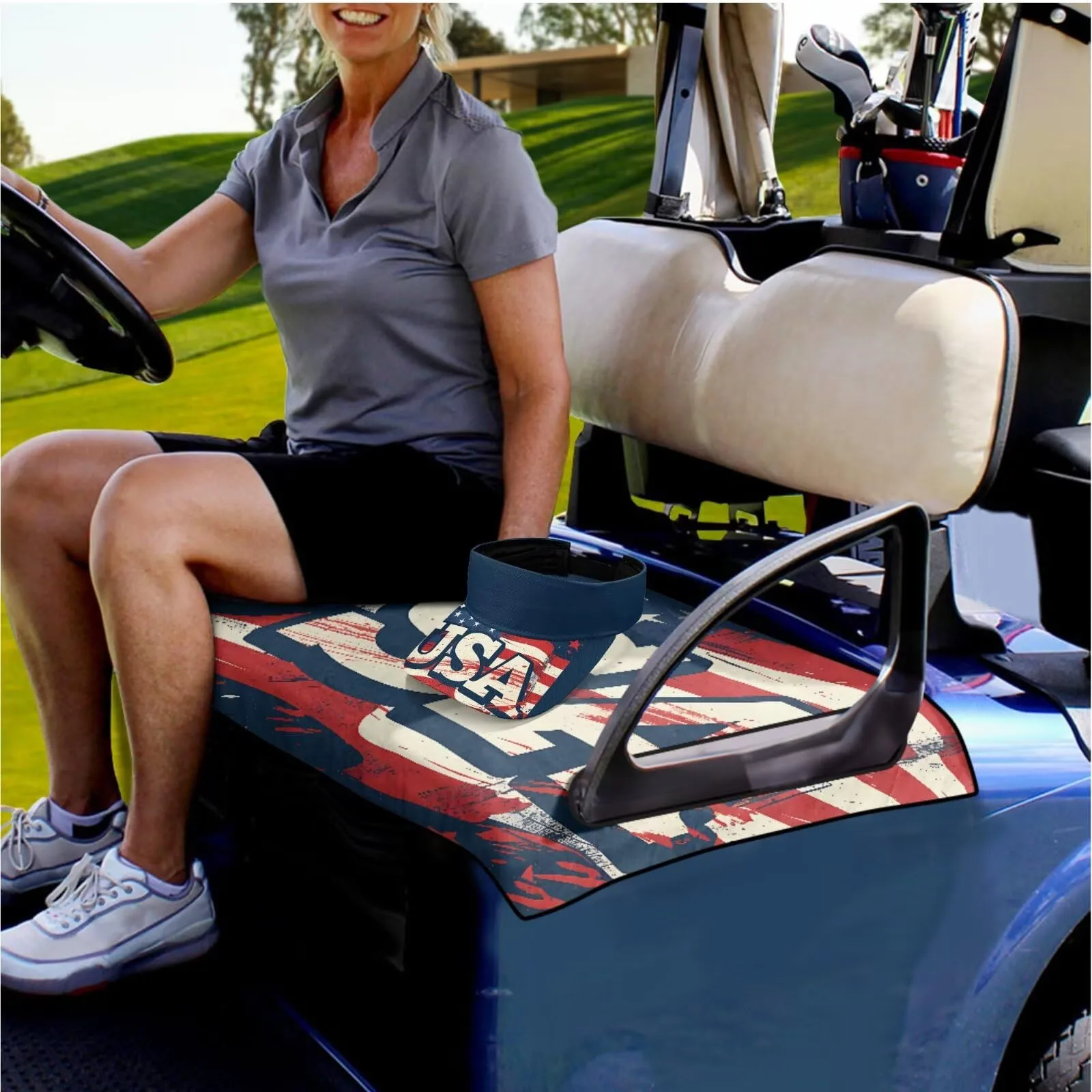 Yewattles Golf Cart Seat Cover for Club Car 2-Seater Carts image 3