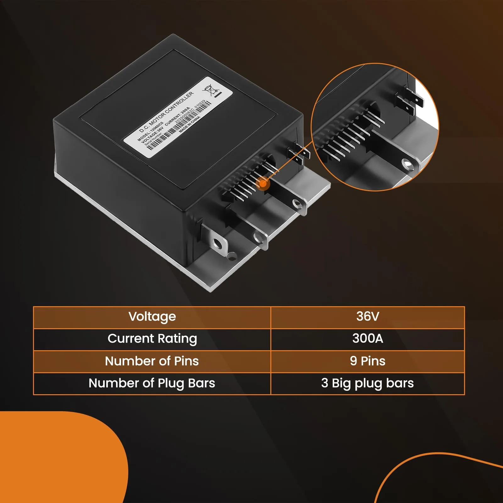 36V 300A Controller for E-Z-GO TXT Medalist 1994-2000 image 3
