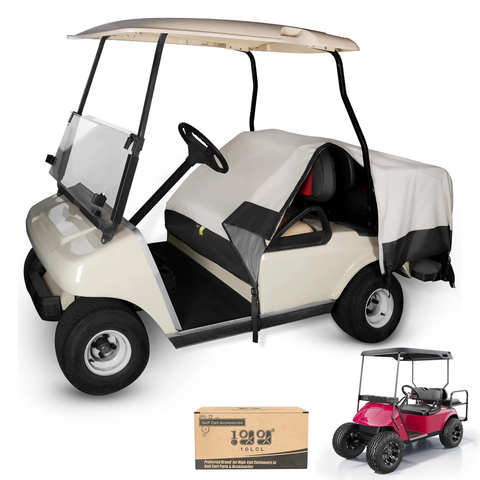 10L0L F63-D Golf Cart Seat Cover for 2+2 Carts