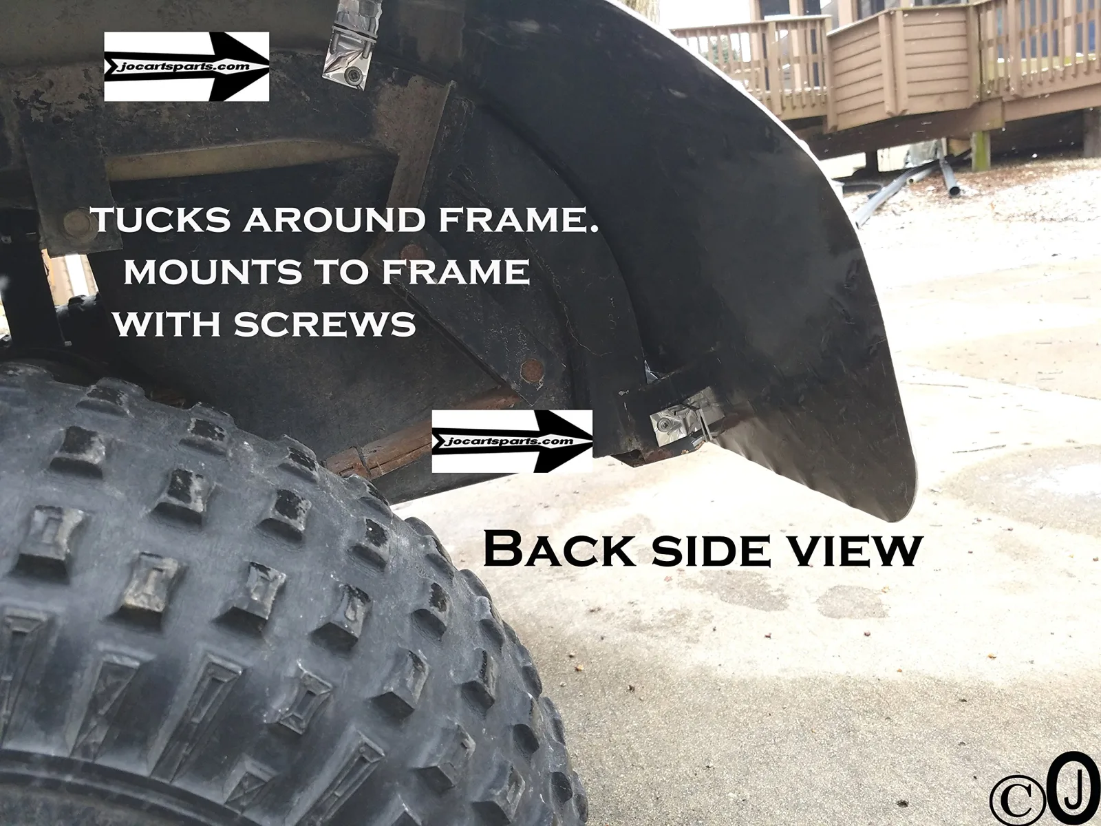 E-Z-GO Marathon Polished Diamond Plate Mud Flaps image 4