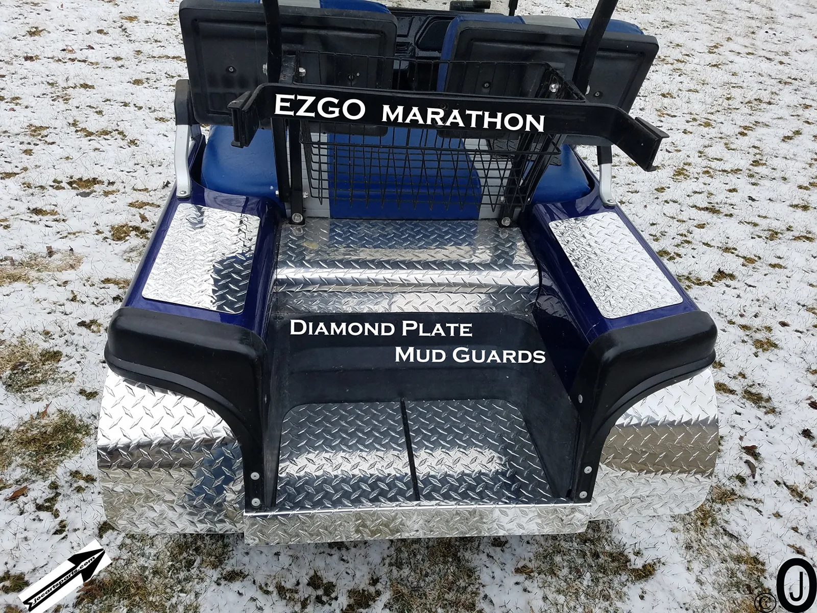 E-Z-GO Marathon Polished Diamond Plate Mud Flaps