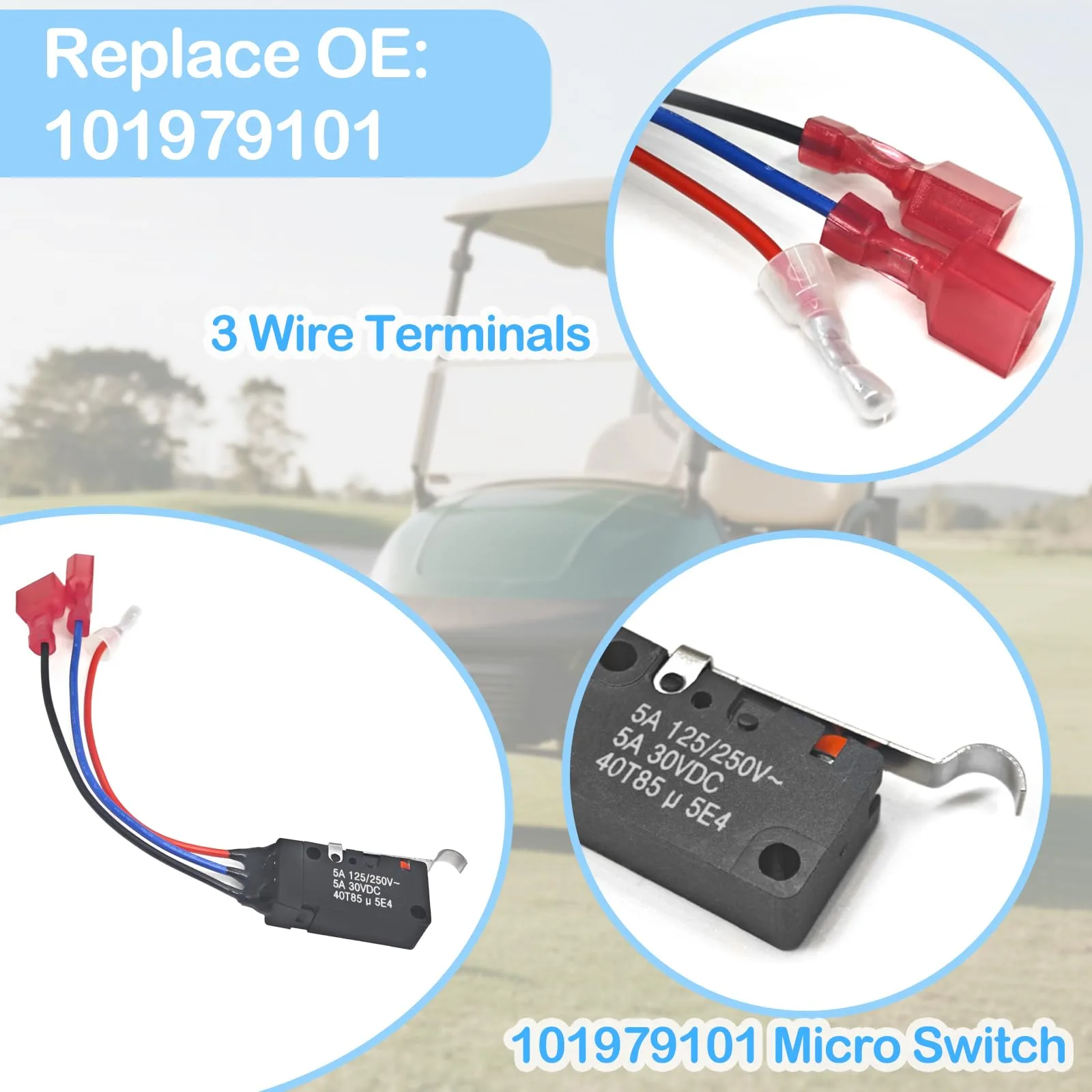 Formiden Club Car DS Precedent Micro Switch Kit GolfSwitch5P image 2