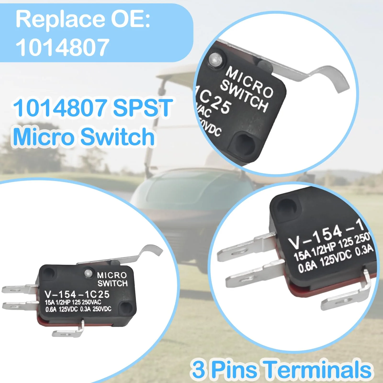 Formiden Club Car DS Precedent Micro Switch Kit GolfSwitch5P image 3