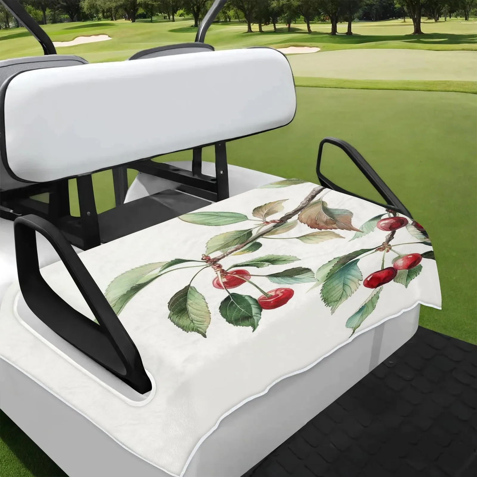 Tiveruda Cherry Pattern Golf Cart Seat Cover 51 x 31 in