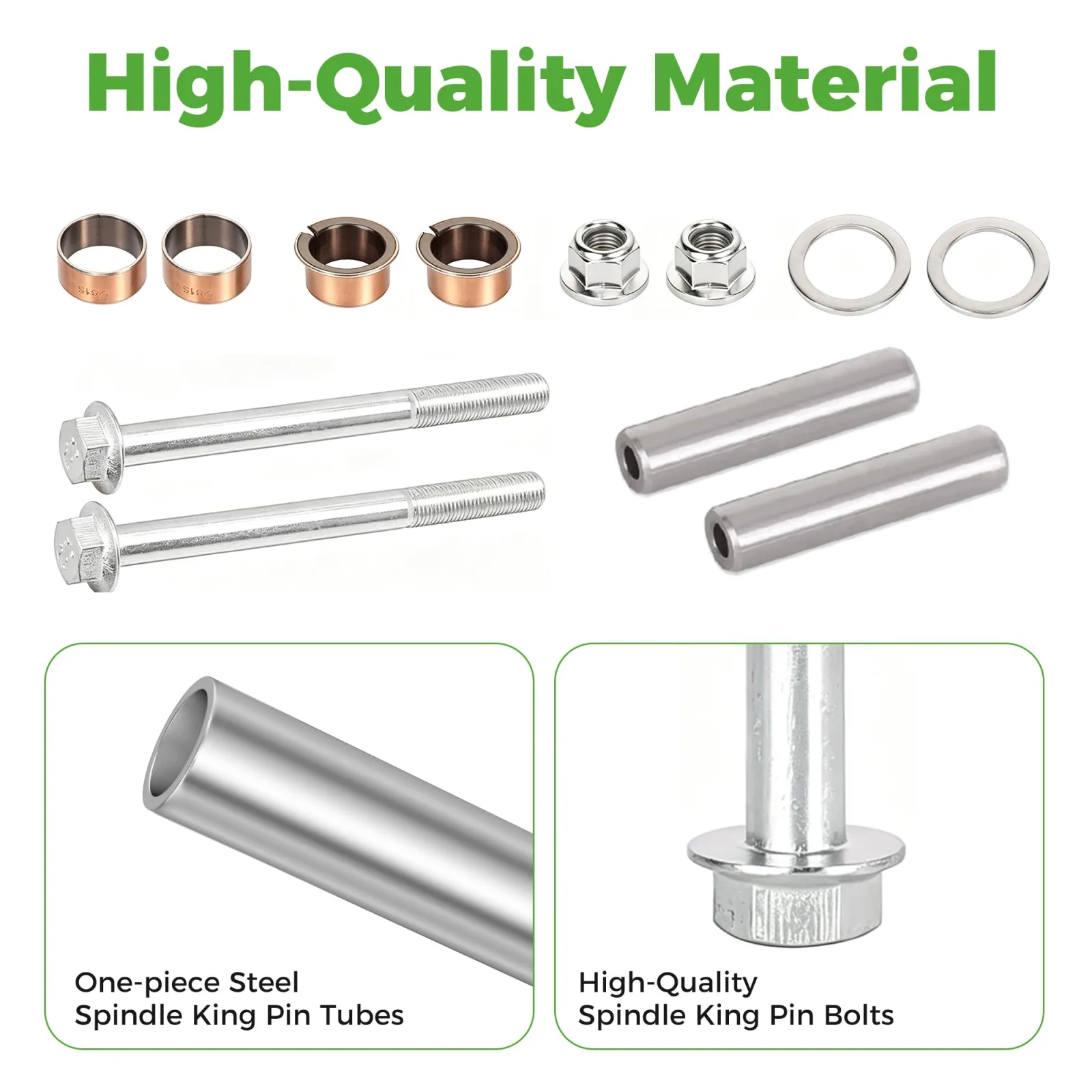 10L0L Spindle Kingpin Bushing Kit for E-Z-GO RXV & 2FIVE image 4