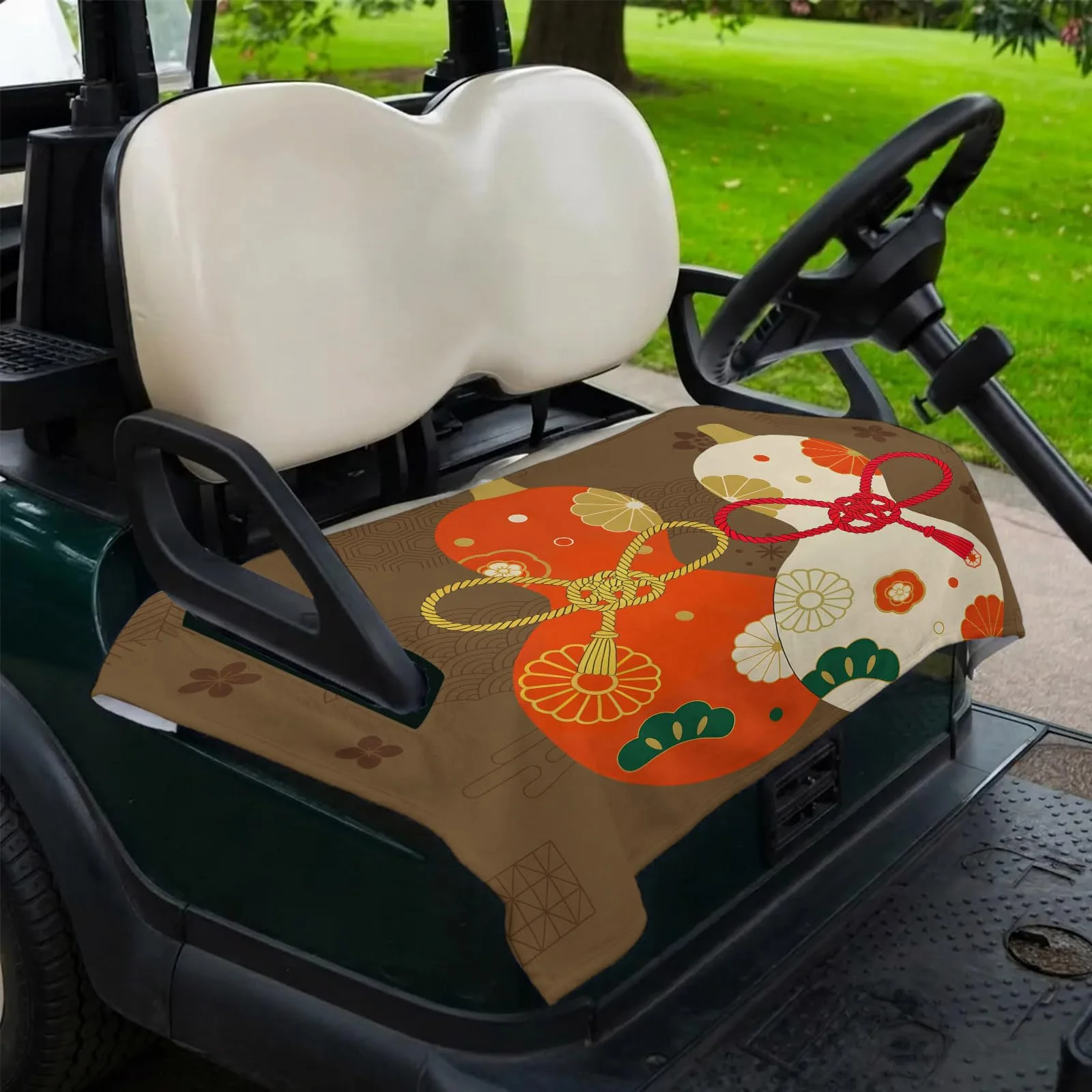 DecorLovee Brown Golf Cart Seat Cover Towel 51 x 31 in image 2