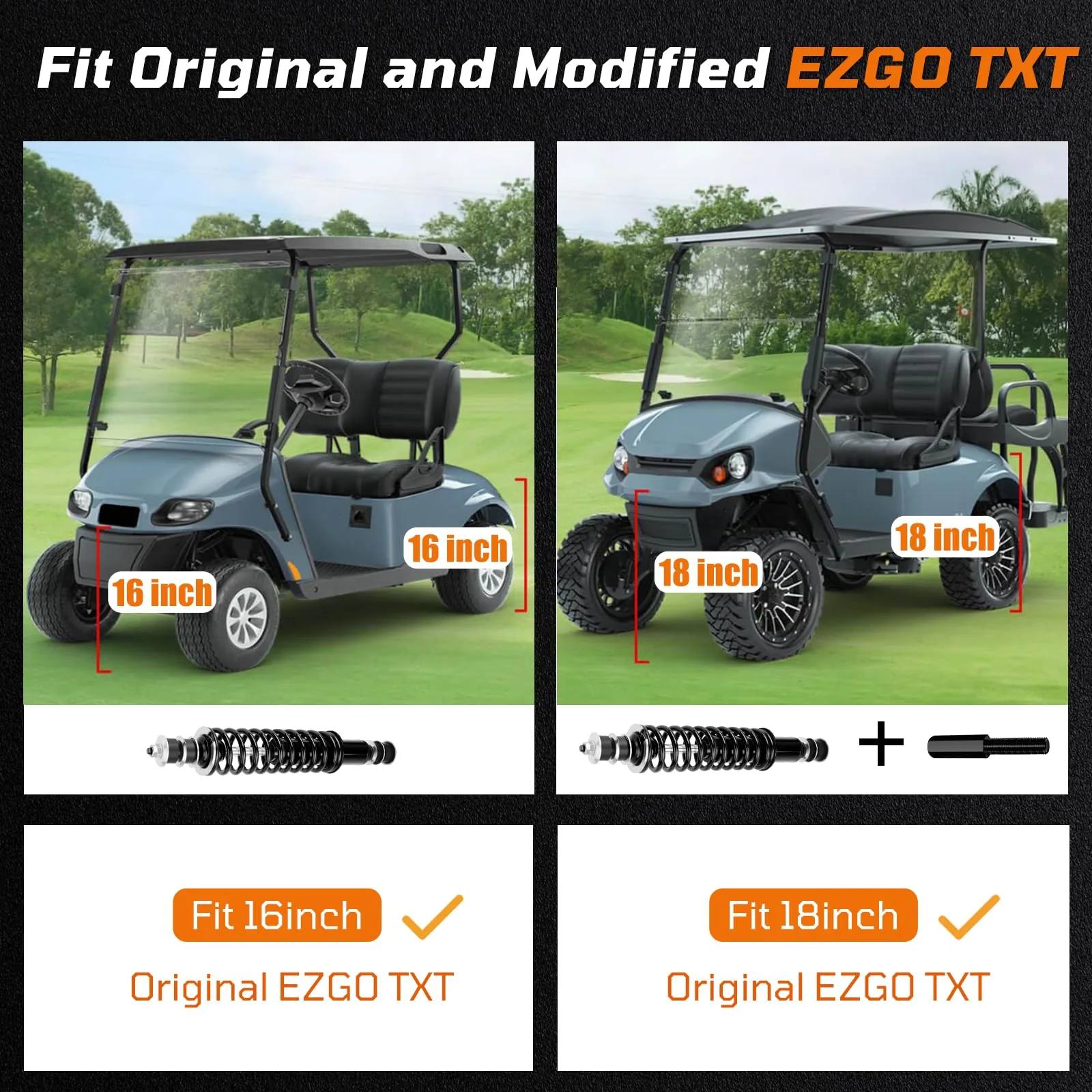 RIZINKART E-Z-GO TXT Shock Absorber Kit HX-TXTShock0537 image 3