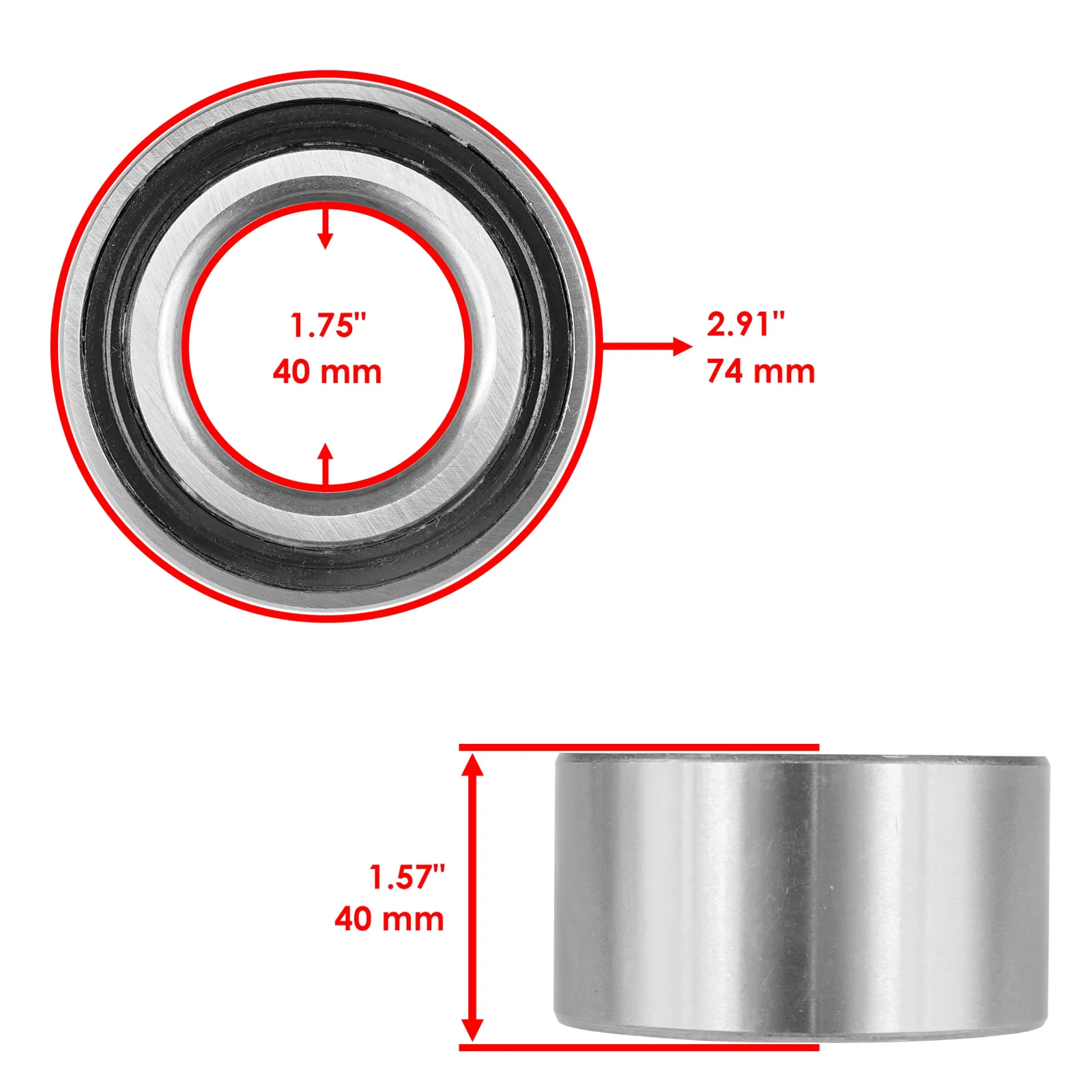 Caltric Club Car Carryall CV Axle and Bearing Set image 4