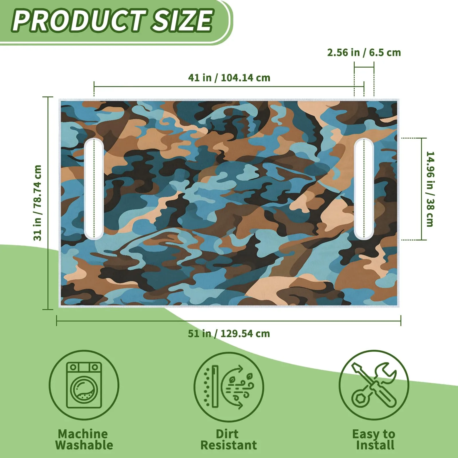 Tiveruda Golf Cart Seat Cover for Double Seats, 51 x 31 in image 2