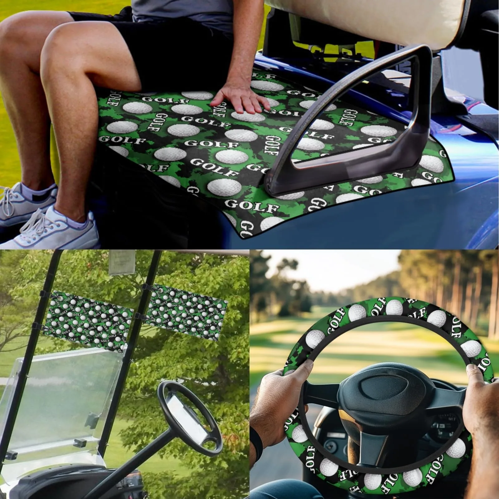 INSTANTARTS Camouflage Golf Cart Seat Cover Set image 2