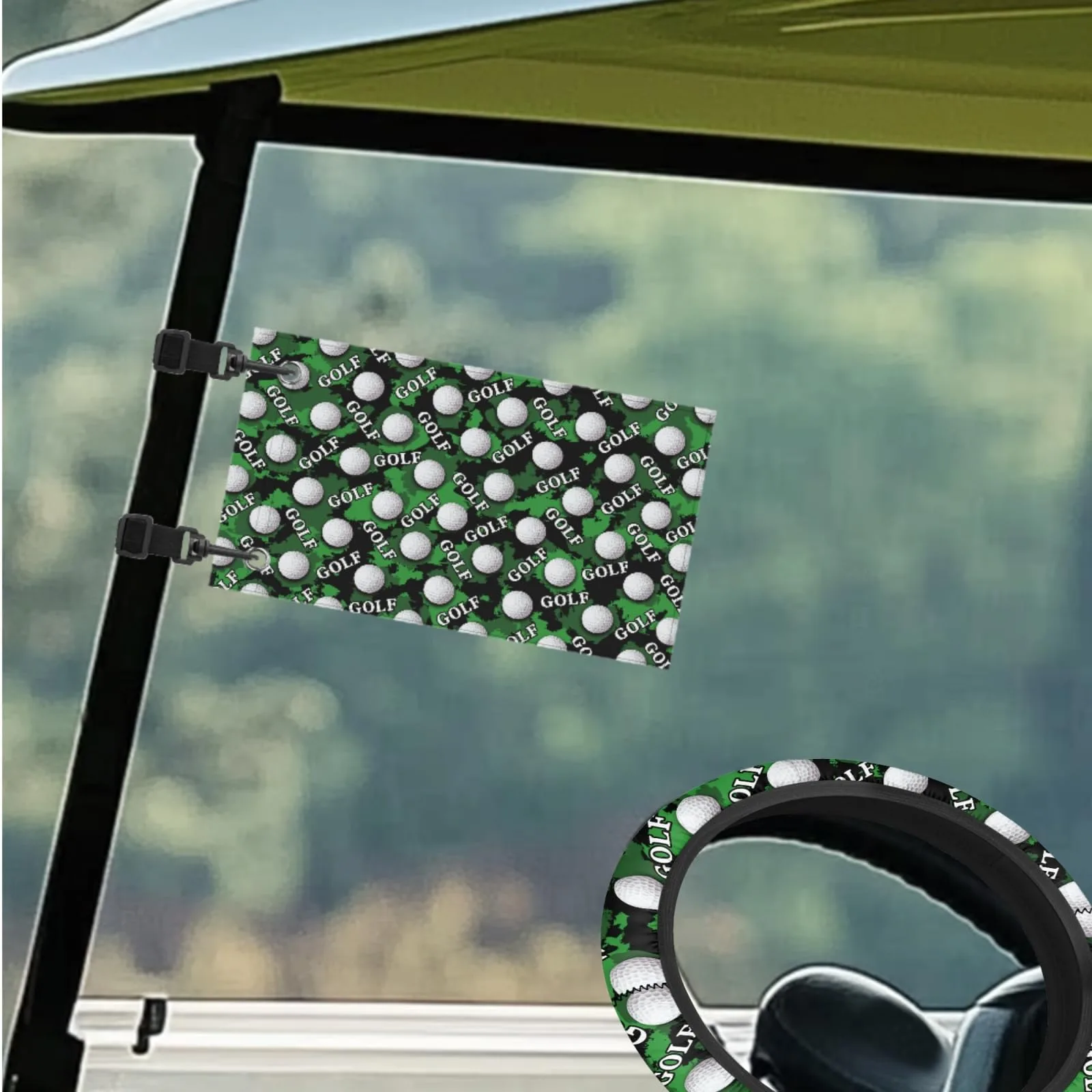 INSTANTARTS Camouflage Golf Cart Seat Cover Set image 3