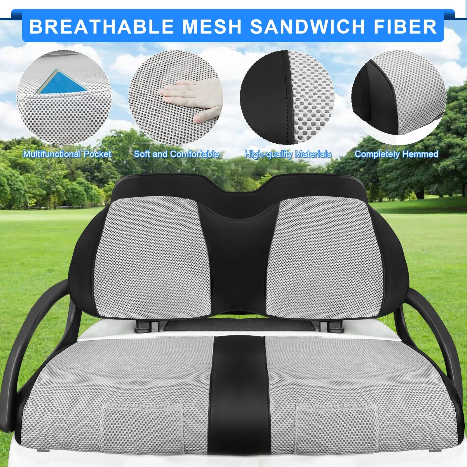 iLSKW Front Seat Cover for Club Car Precedent and Tempo image 4