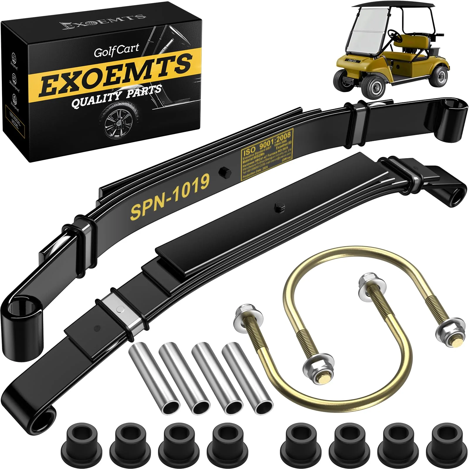 EXOEMTS Rear 4-Leaf Spring Kit for Club Car DS