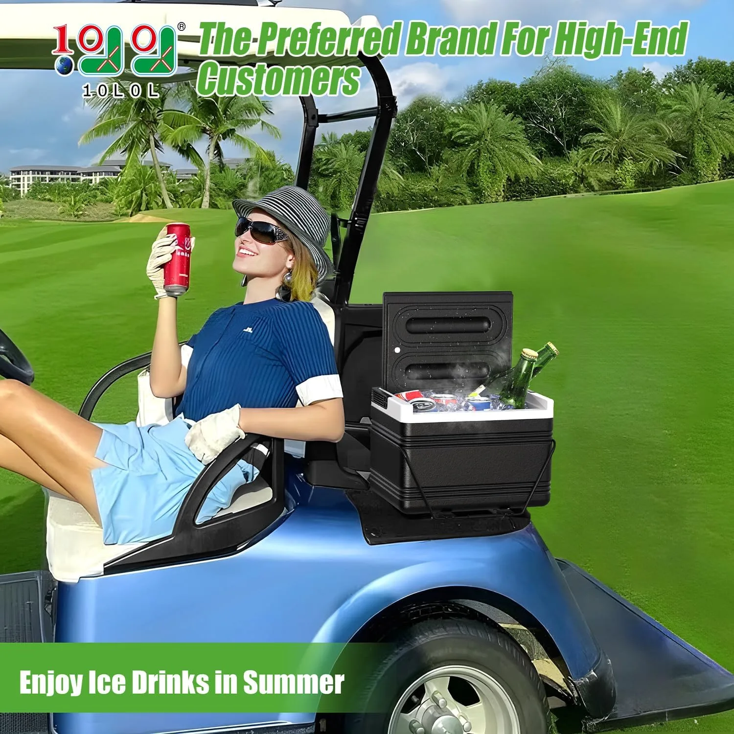 10L0L Golf Cart Cooler with Mounting Bracket image 2