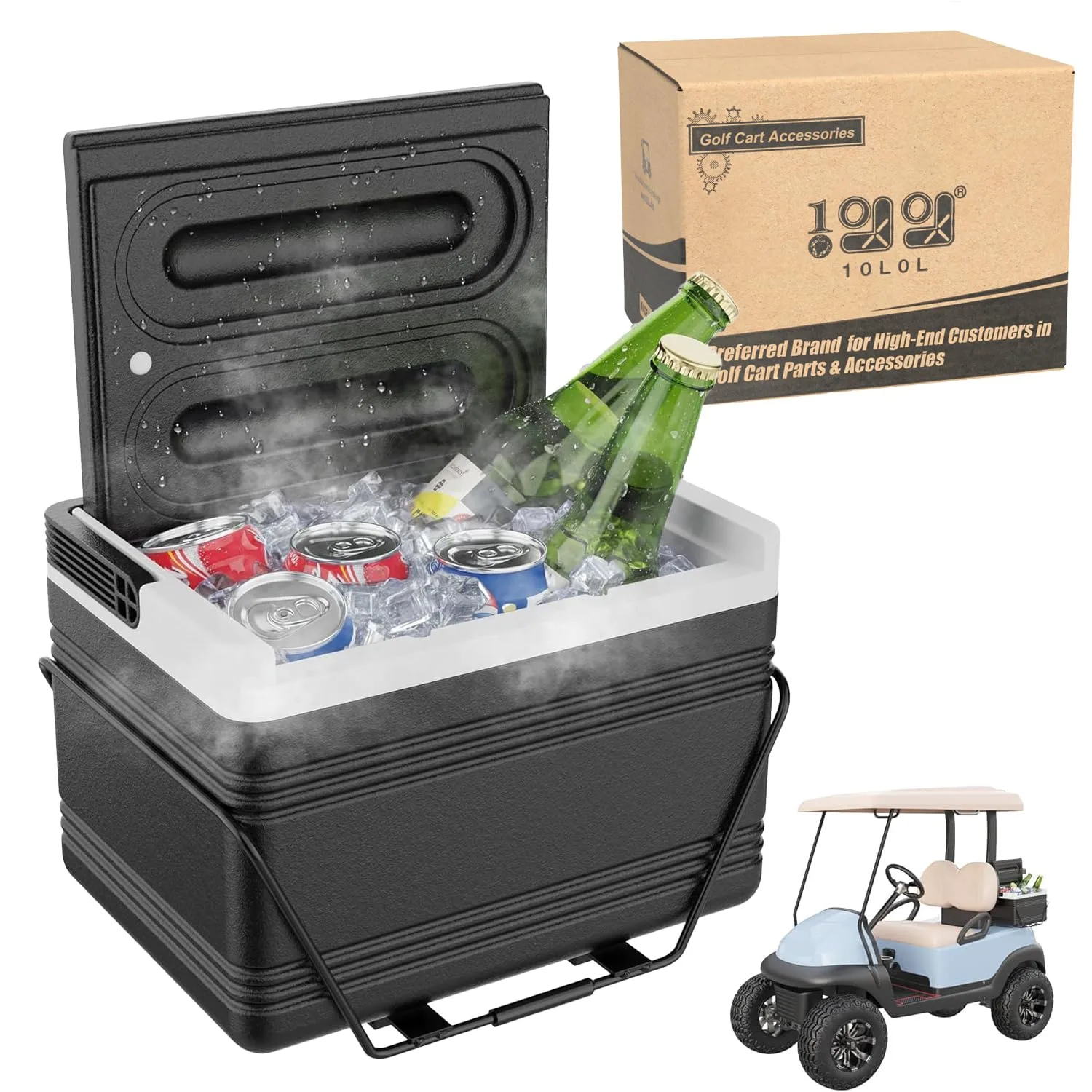 10L0L Golf Cart Cooler with Mounting Bracket