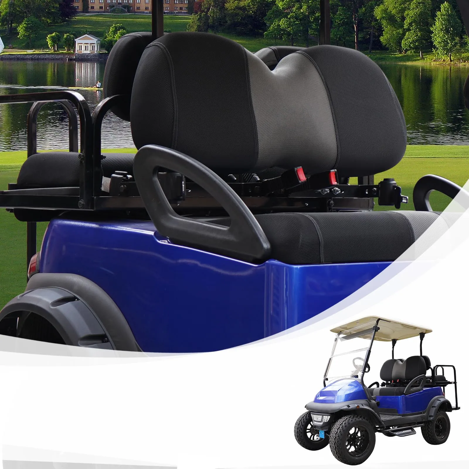 SAMXOMAP Golf Cart Seat Covers for Club Car, Yamaha & E-Z-GO image 2