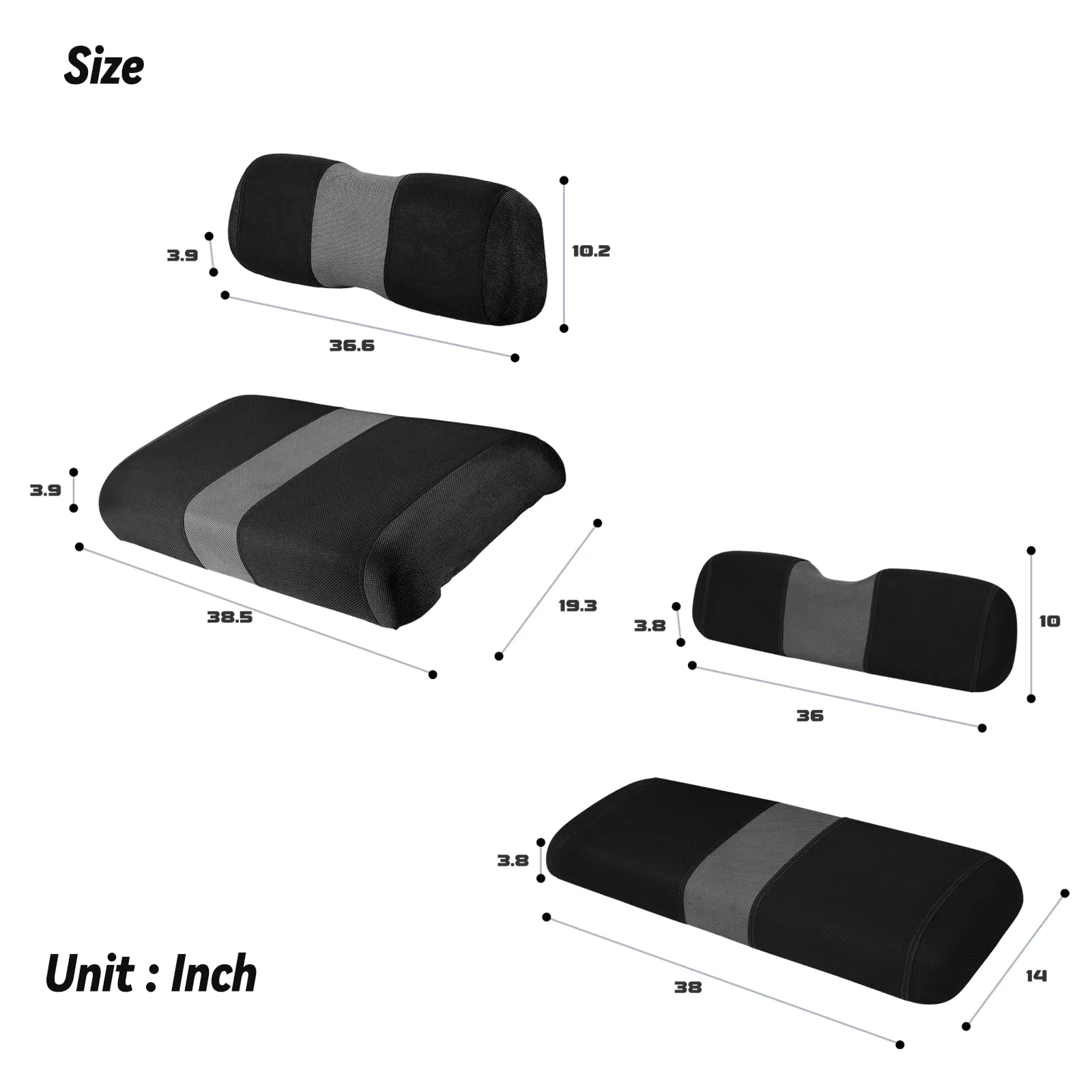 SAMXOMAP Golf Cart Seat Covers for Club Car, Yamaha & E-Z-GO image 4