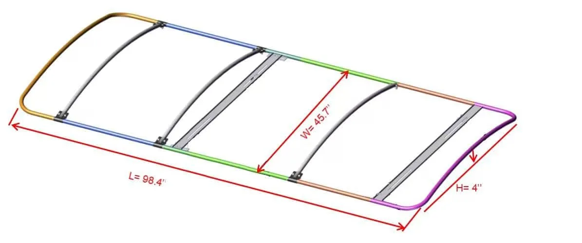 ACED Parts 98-Inch Canvas Roof for E-Z-GO TXT Golf Carts image 2