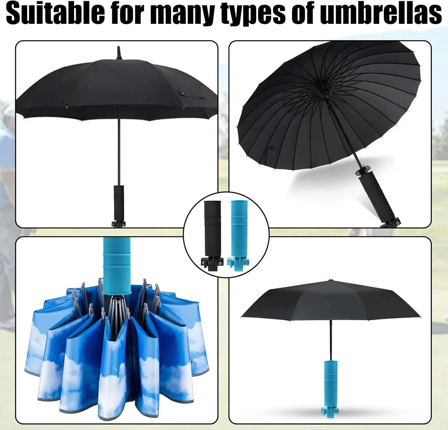 Generic Adjustable Umbrella Holder for Golf Push Carts image 3