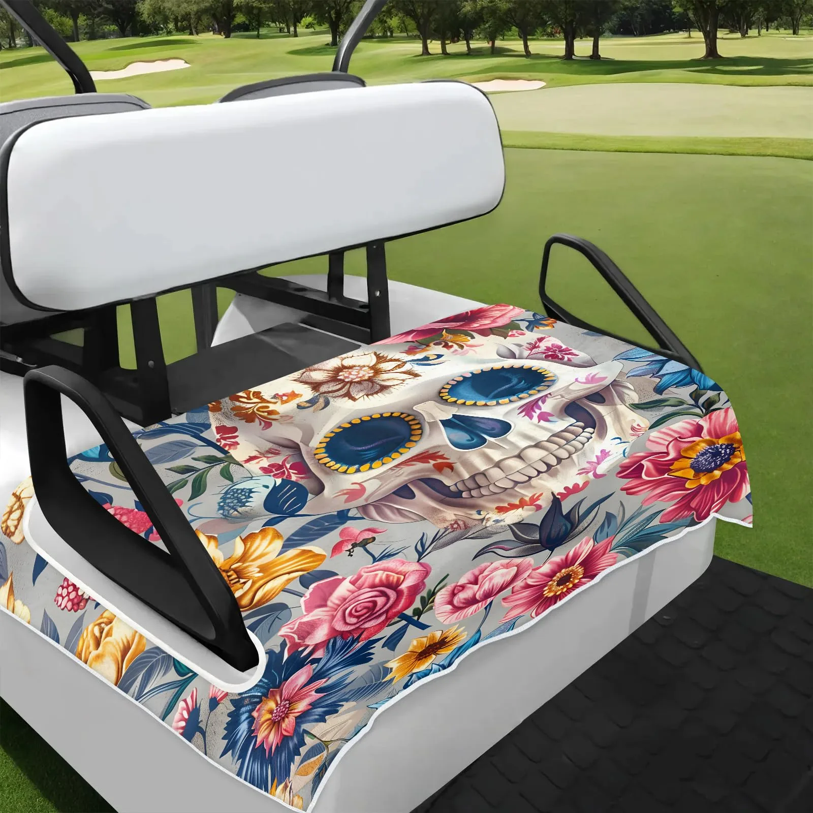 Tiveruda 51" x 31" Golf Cart Seat Cover for 2-Person Seats