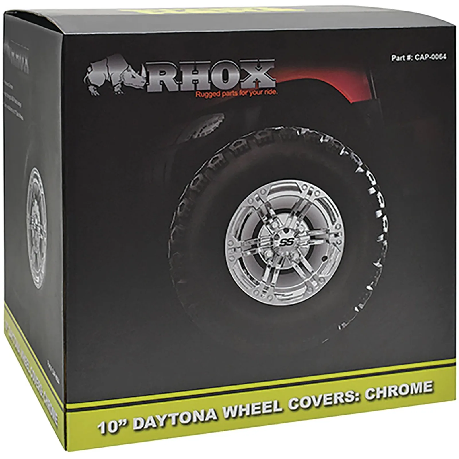 RHOX CAP-0061 Chrome Golf Cart Wheel Cover Set image 3