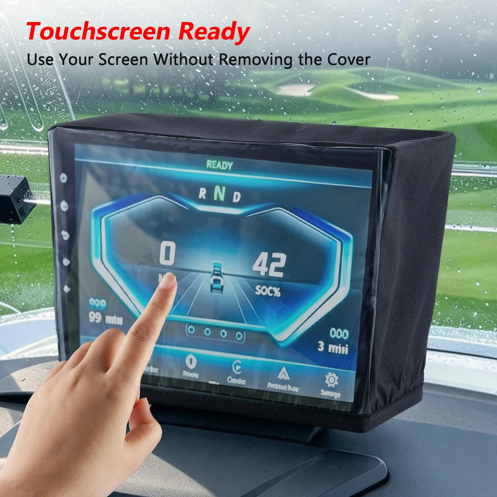 OFIG Touchscreen Cover for Denago and Evolution Golf Carts image 2