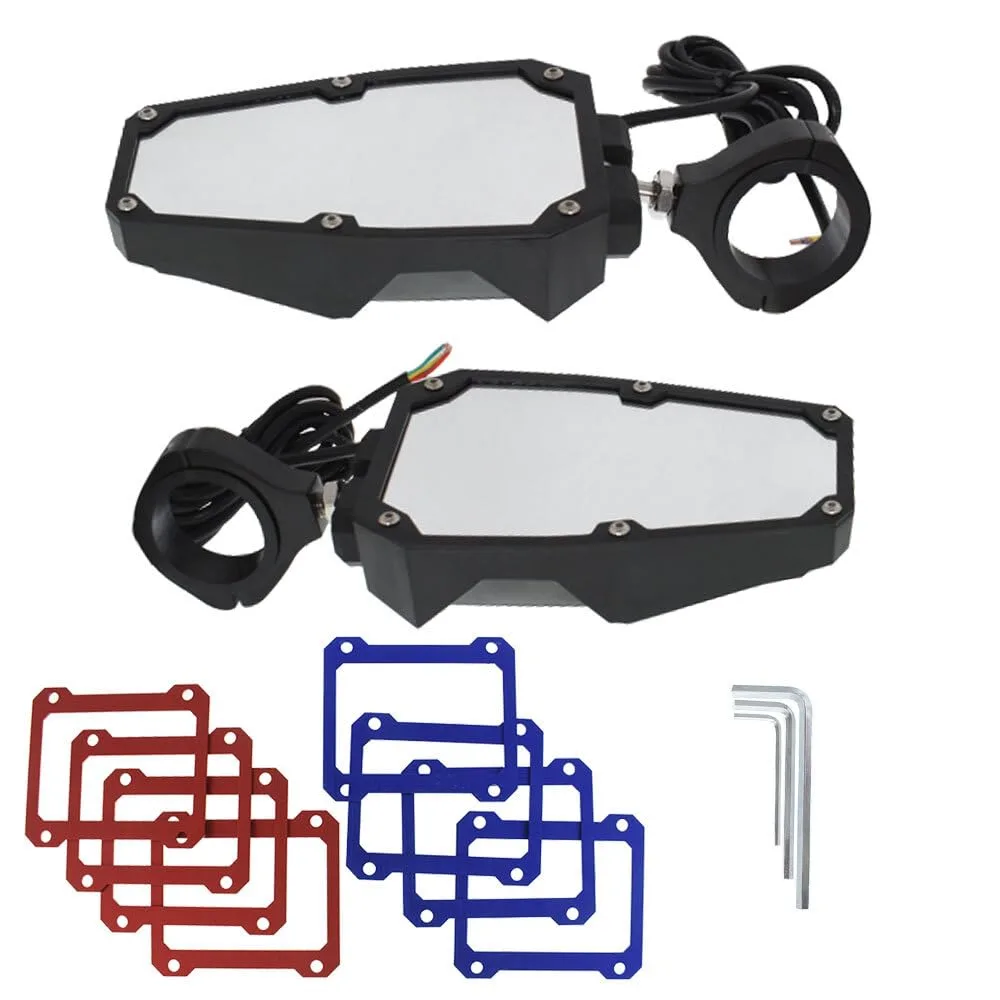 Generic LED Side Mirrors for Polaris RZR UTVs