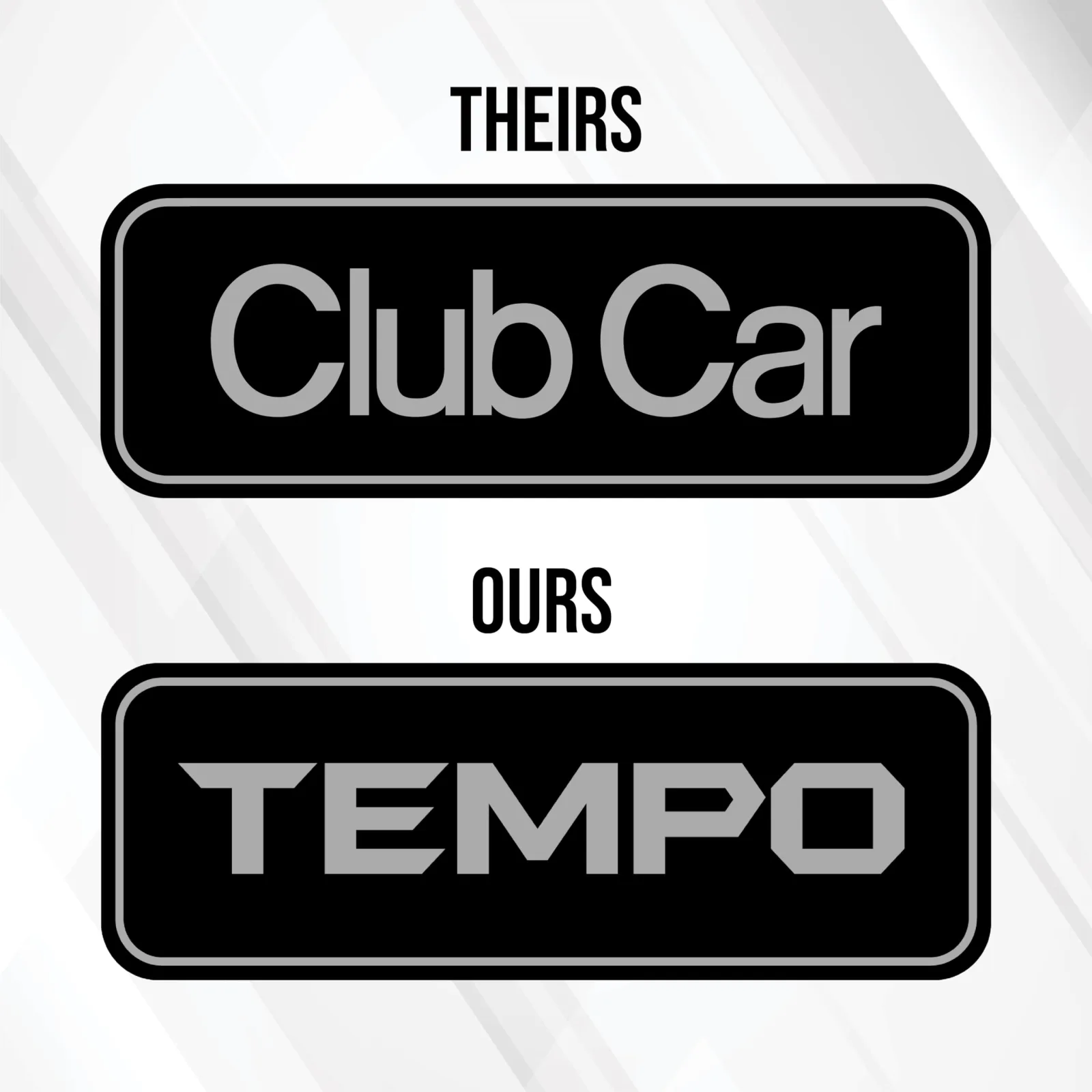 Gimme Golf USA Club Car Tempo Front Name Plate Emblem image 2