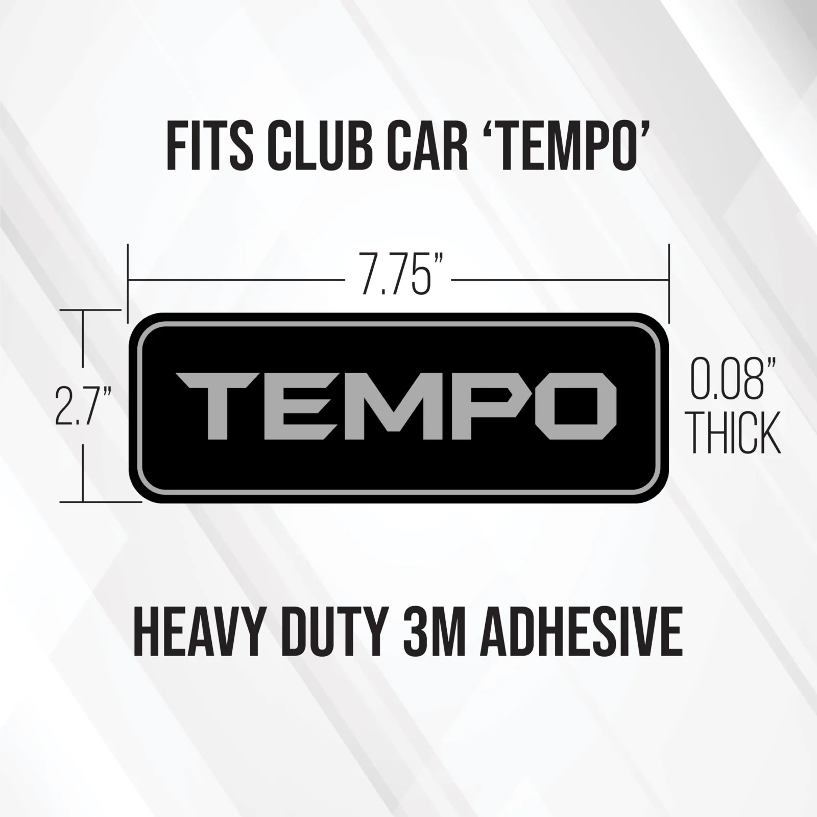 Gimme Golf USA Club Car Tempo Front Name Plate Emblem image 4