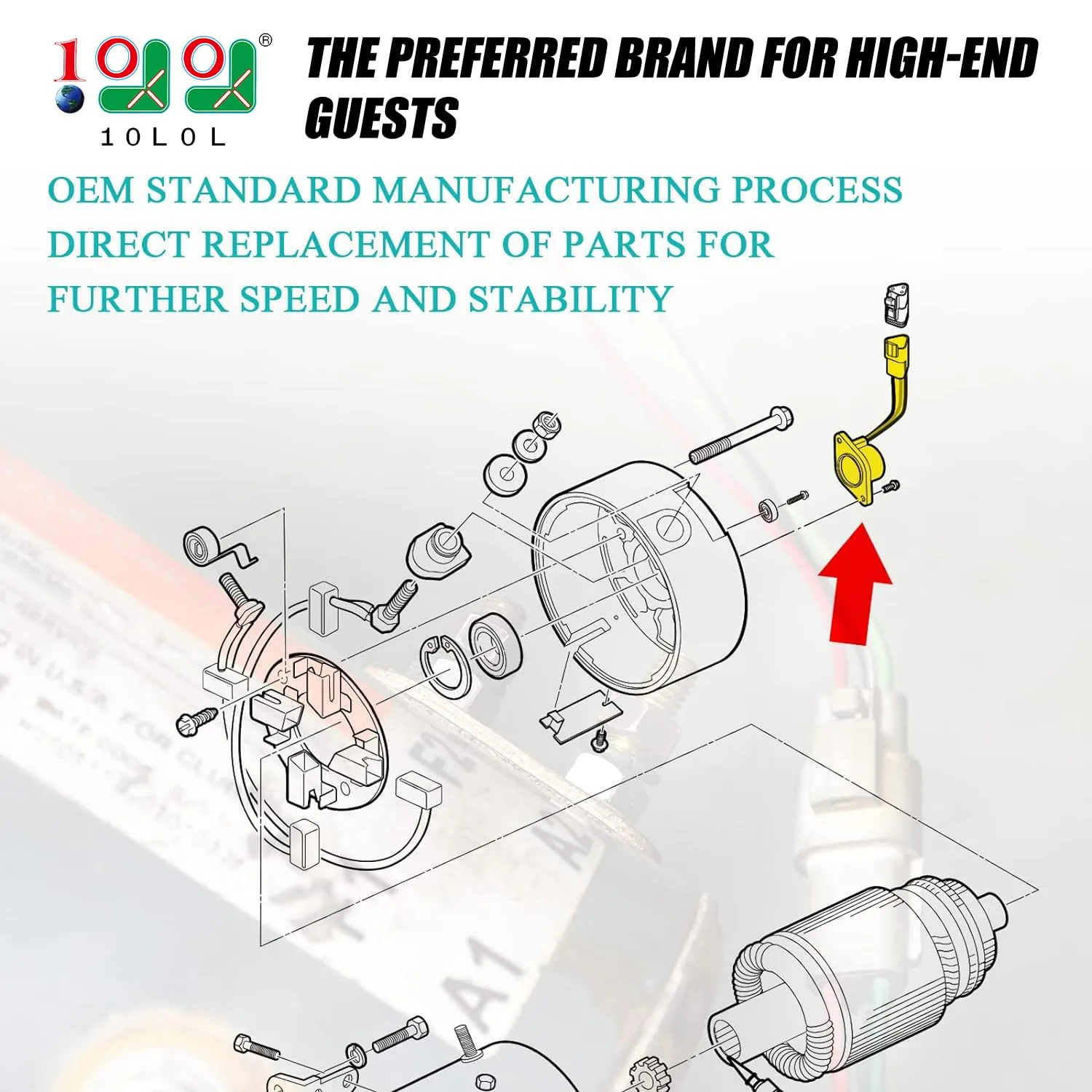 Club Car DS Precedent Tempo 48V Speed Sensor Magnet image 2