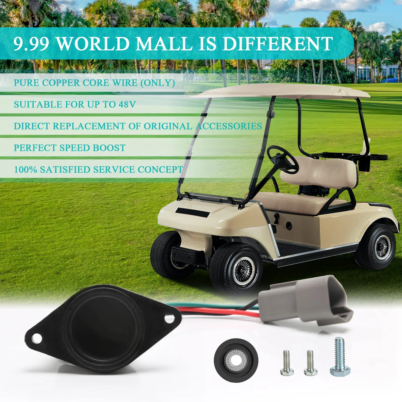 Club Car DS Precedent Tempo 48V Speed Sensor Magnet image 3
