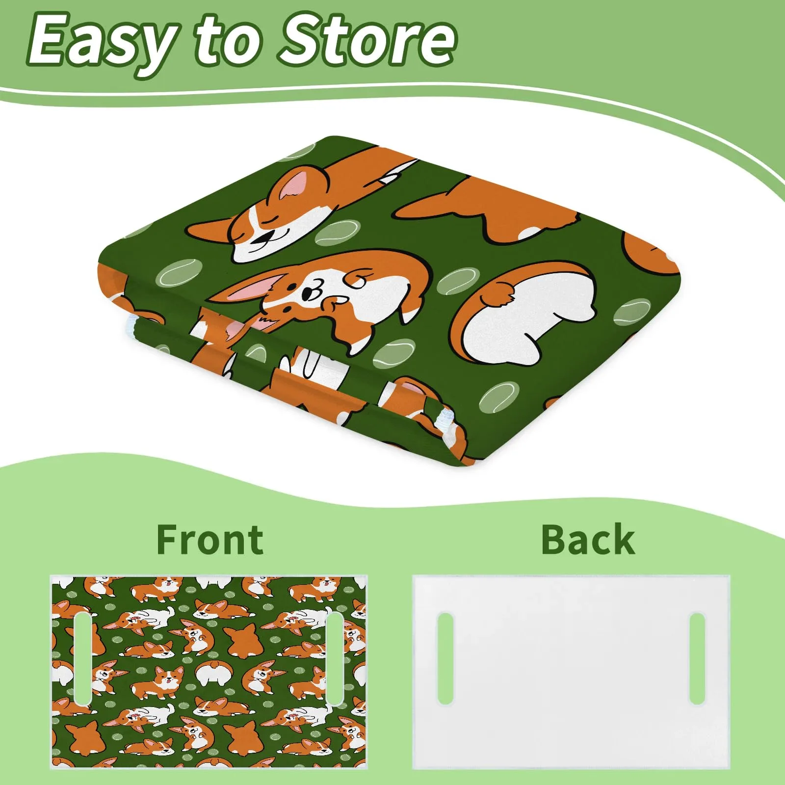 Tiveruda Cute Corgis Golf Cart Seat Cover, 51 x 31 in image 4