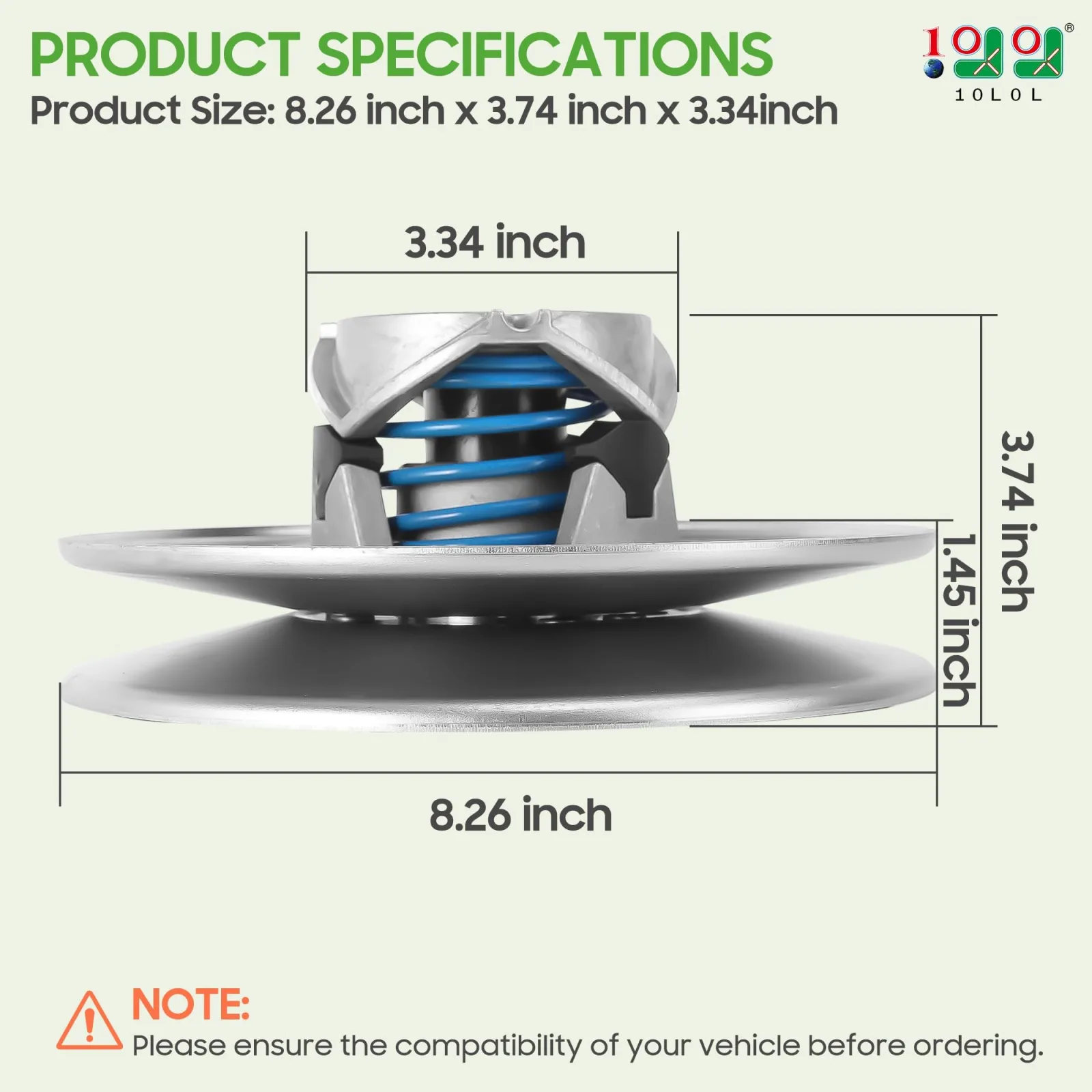 10L0L Secondary Clutch for Club Car DS & Precedent image 3