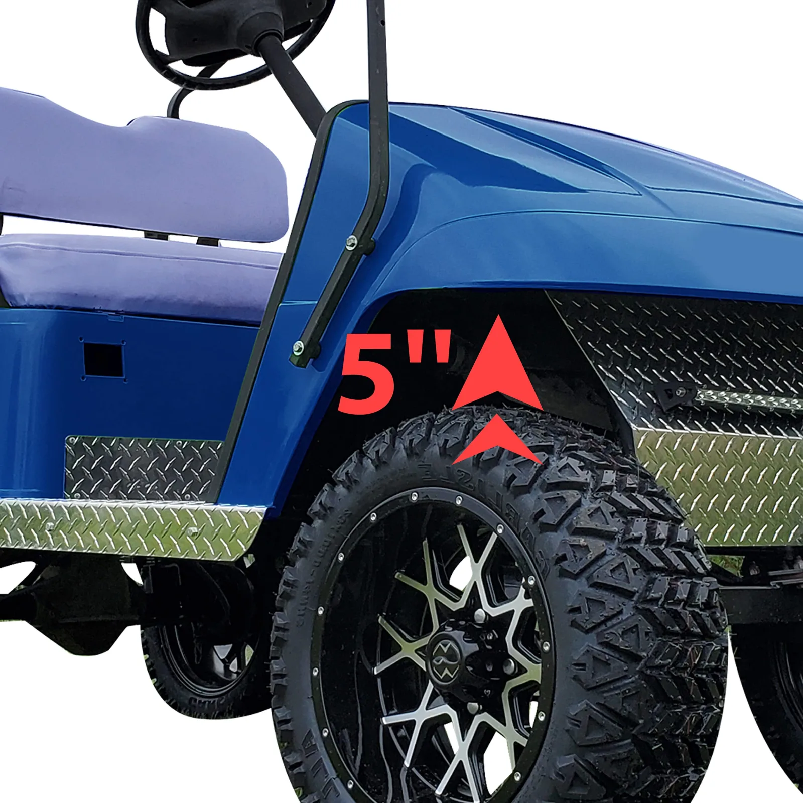 ECOTRIC AM-002 5-Inch Drop Axle Lift Kit for E-Z-GO image 2