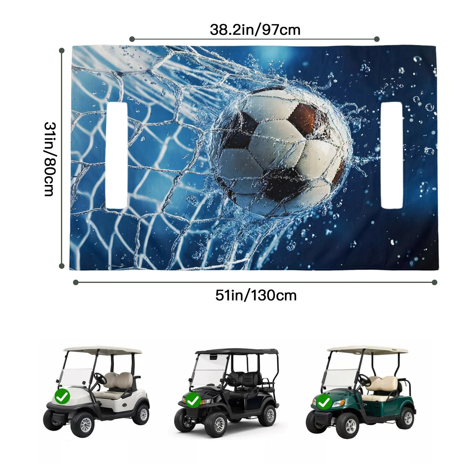 Trosturdspn Golf Cart Seat Towel Blanket 51 x 31 Inch image 2
