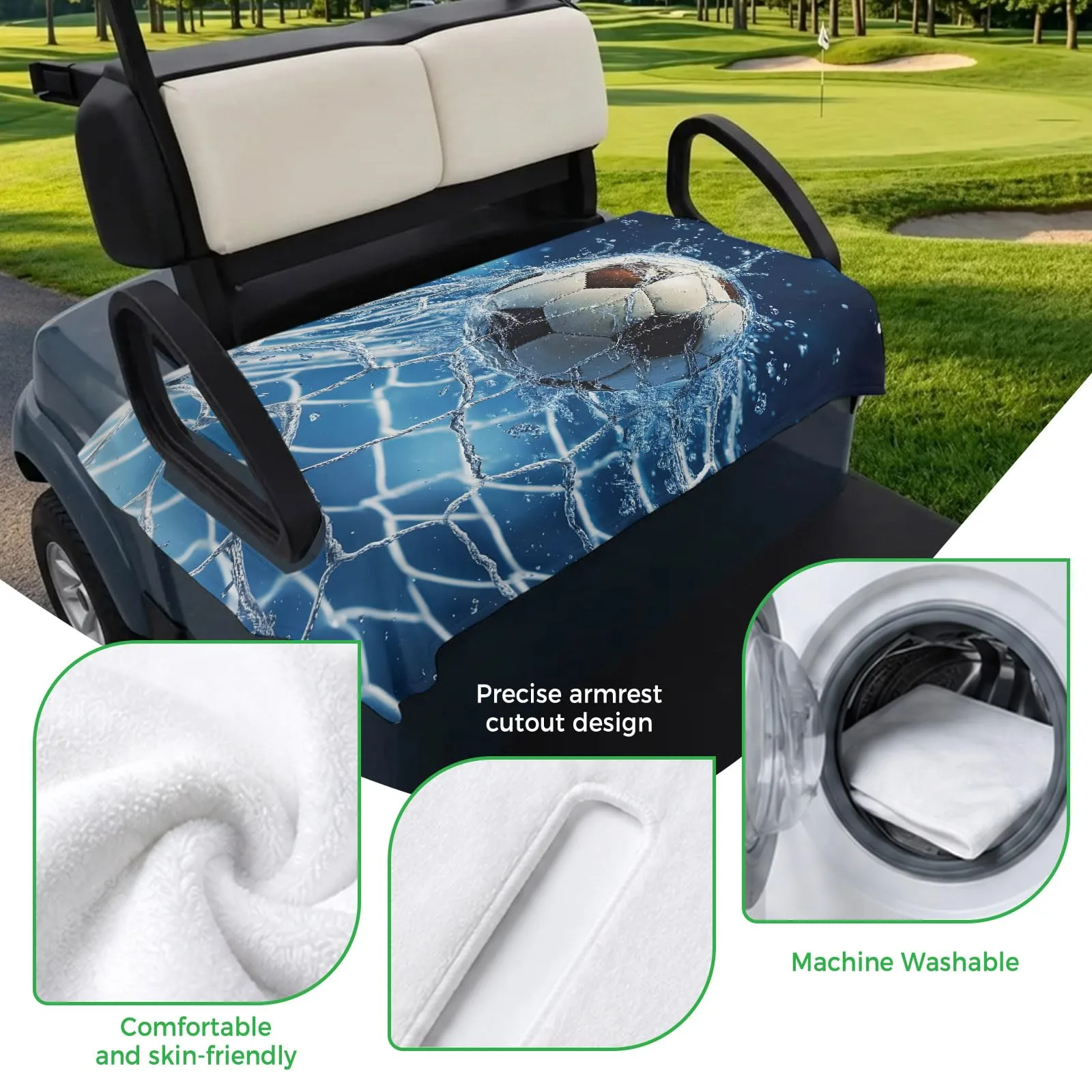 Trosturdspn Golf Cart Seat Towel Blanket 51 x 31 Inch image 3