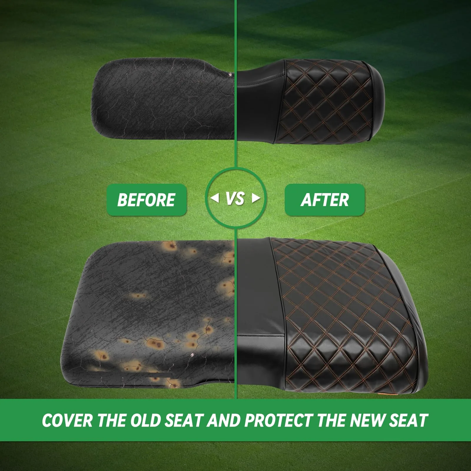 XUANYUDG0769 E-Z-GO RXV Front Seat Cover Black image 4