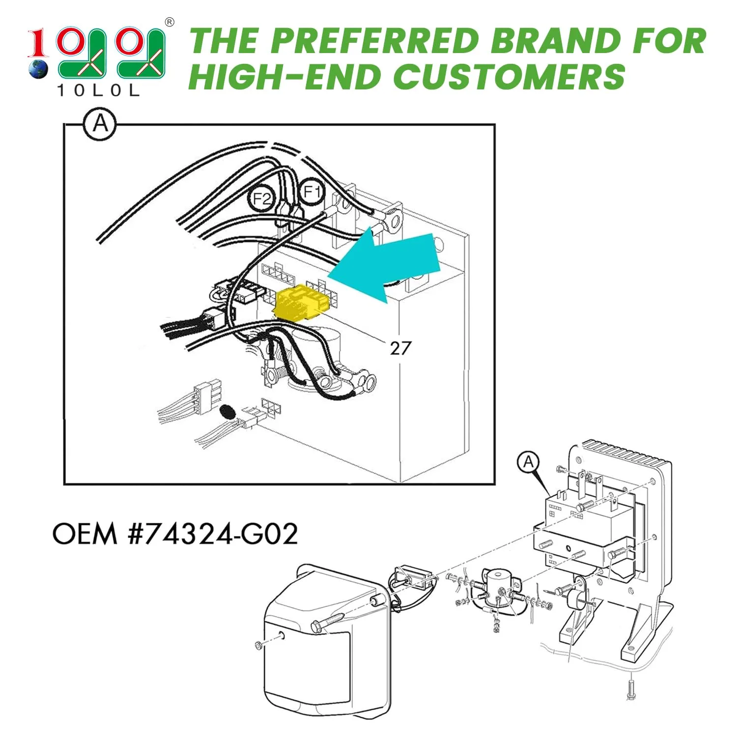 10L0L 36V E-Z-GO TXT PDS Wiring Harness image 2