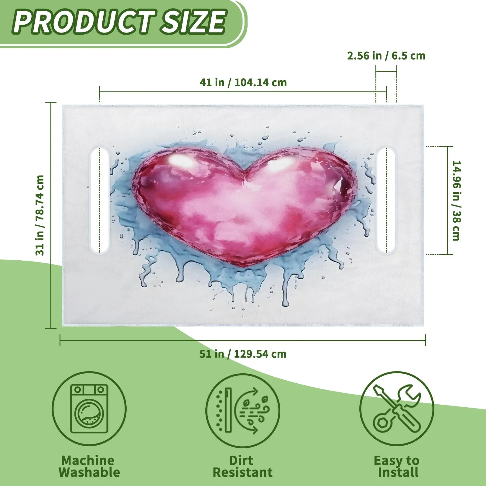 Tiveruda Romantic Love Heart Golf Cart Seat Cover image 2