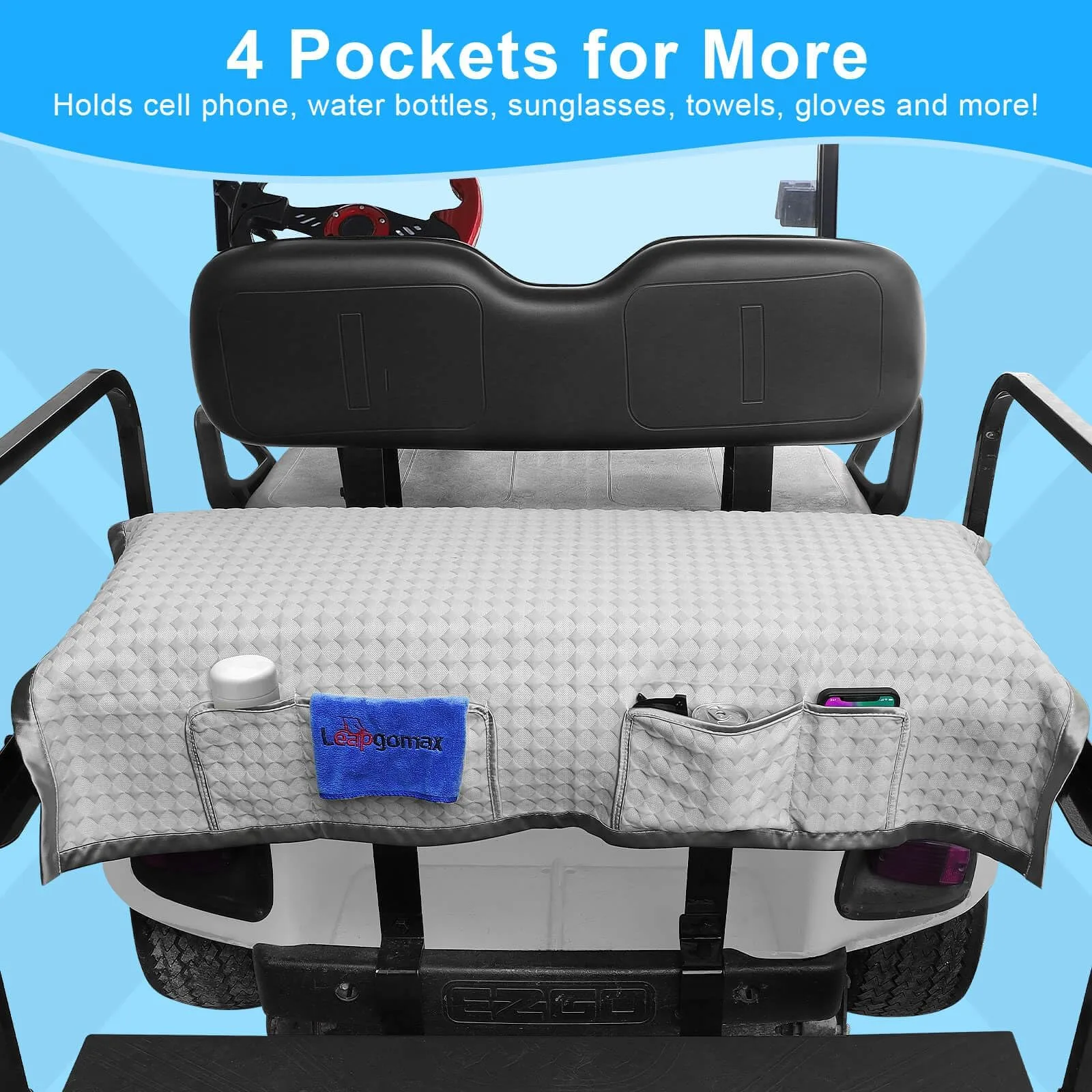 LEAPGOMAX Golf Cart Rear Seat Blanket Cover image 2