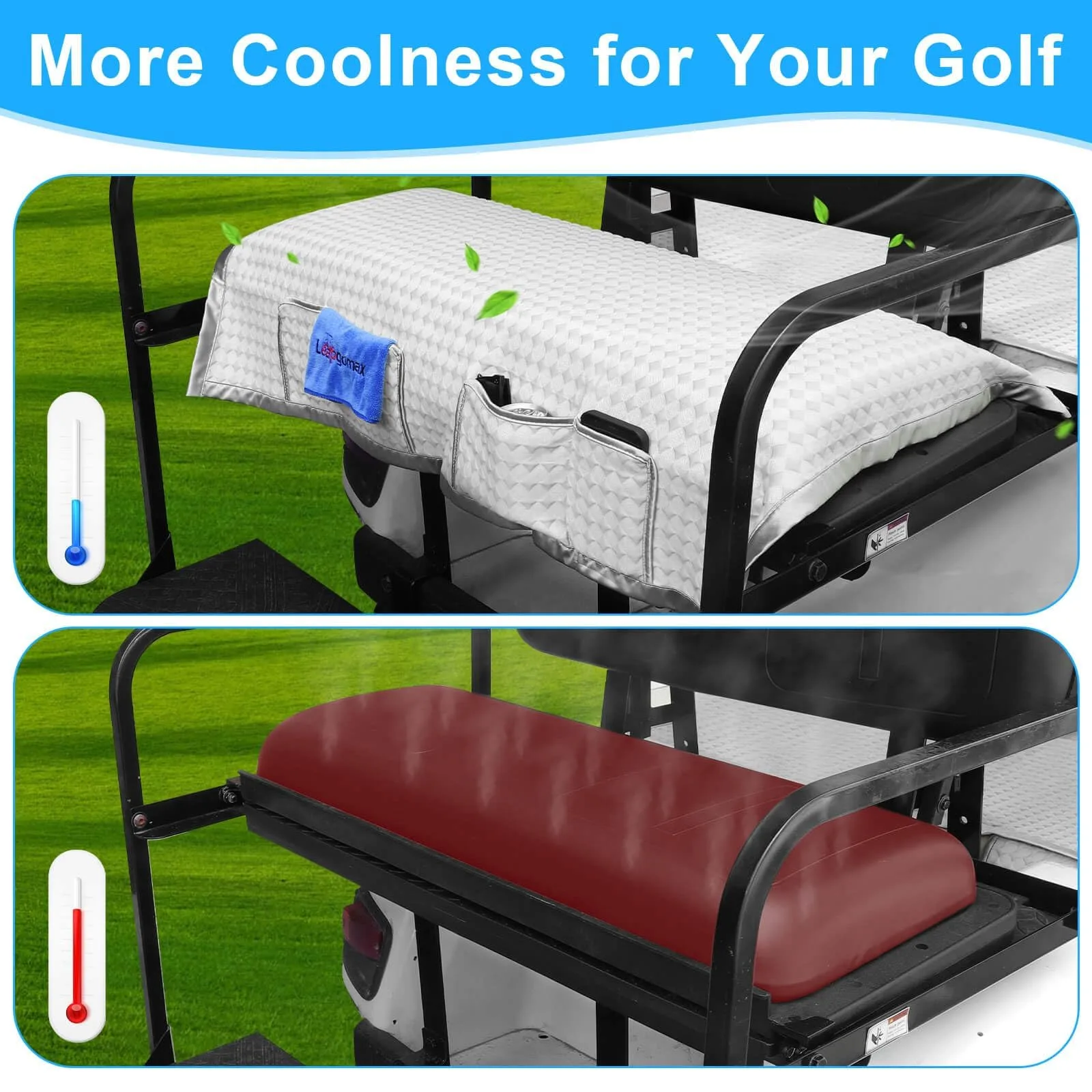 LEAPGOMAX Golf Cart Rear Seat Blanket Cover image 3